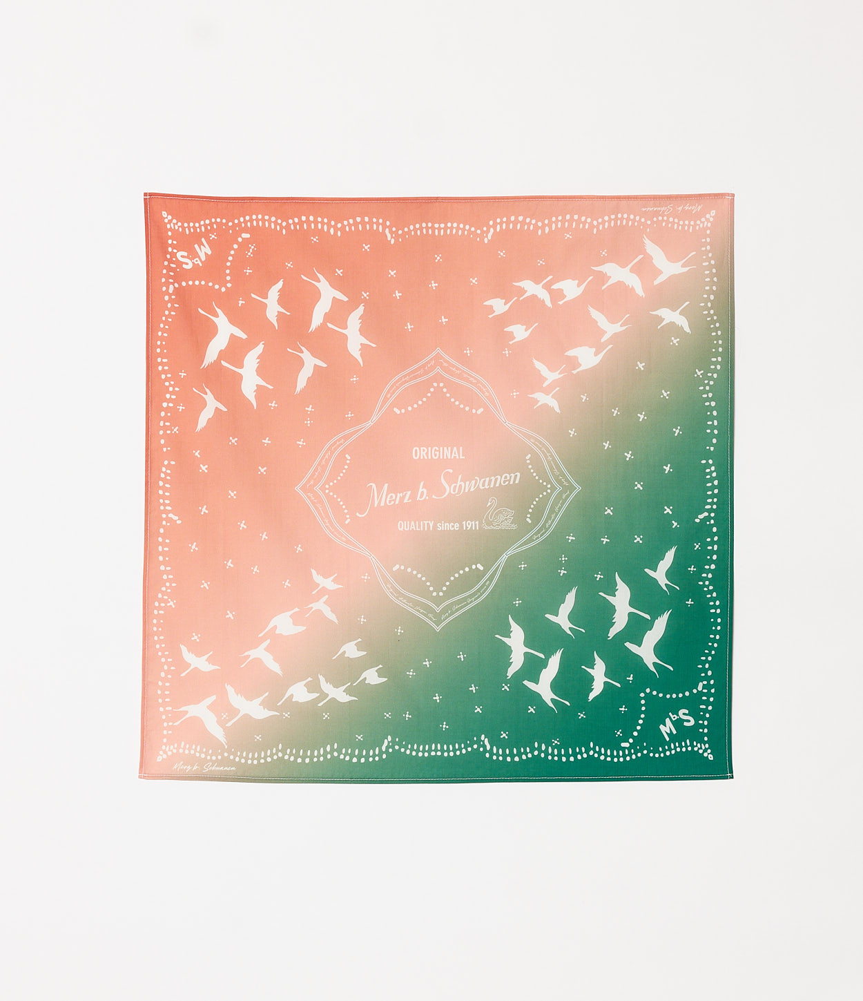 Coral Merz B. Schwanen BANDANA02 cotton Men Scarf | MERZ5726810