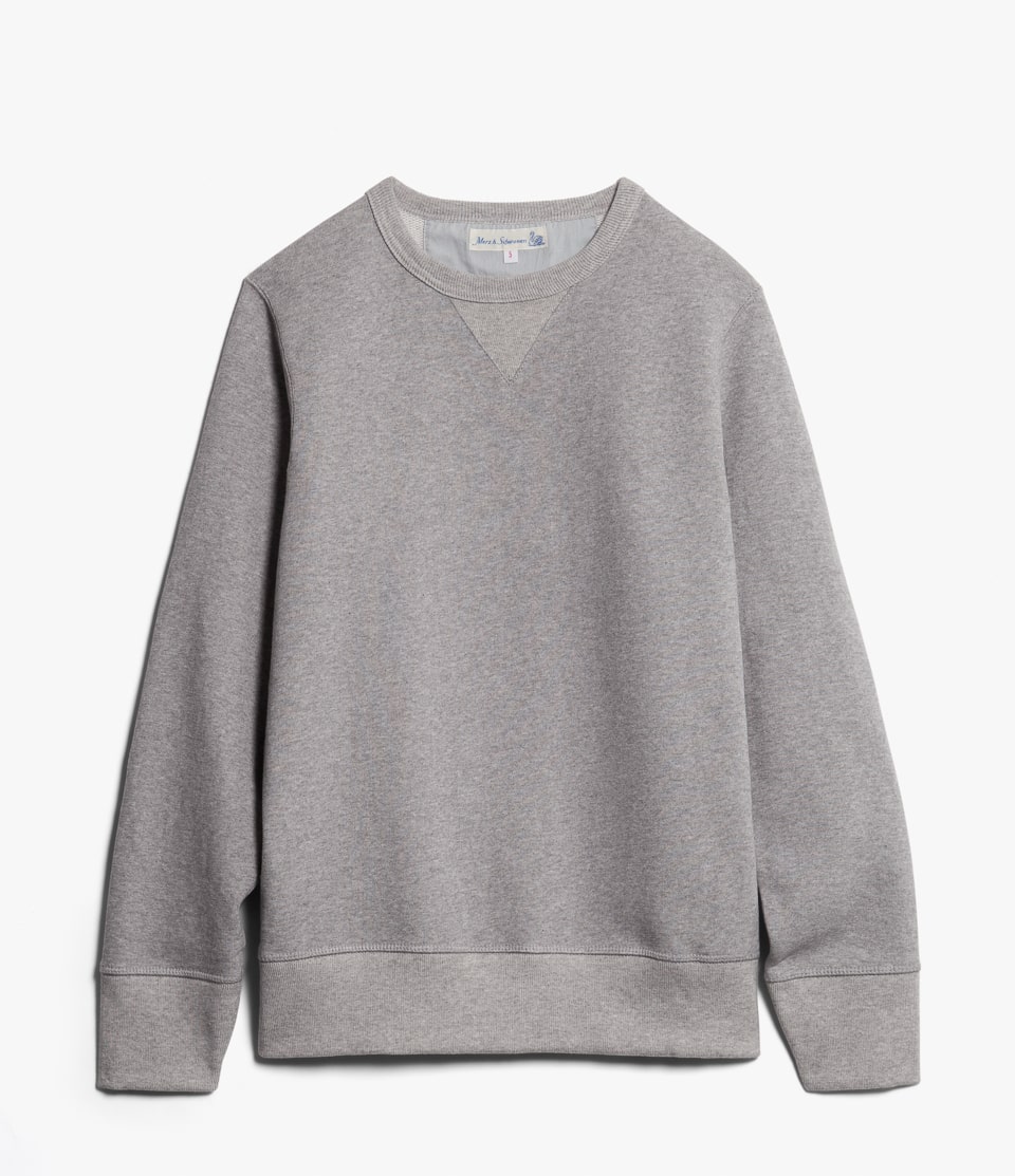 Grey Merz B. Schwanen 3S48 loopwheeled heavy Men Sweatshirts | MERZ2937864